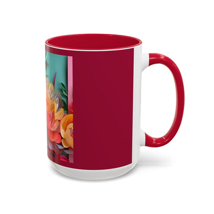 Peonies in Full Bloom Colorful Mugs (11oz, 15oz)