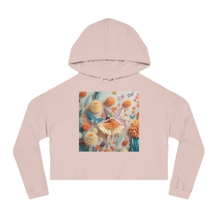 Dahlia Fairy Cropped Hooded Sweatshirt