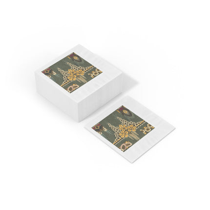 La décoration moderne dans le textile Pl. 2 by Gaston Charlet Placemat White Coined Napkins