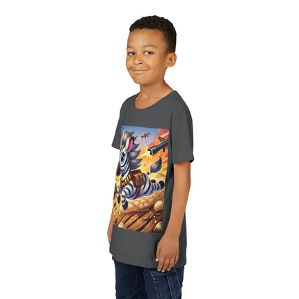 Zebra on the Run Youth Short Sleeve Tee
