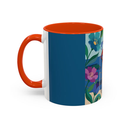The Lady Of The Golden Horizon Colorful Mugs – Art Deco Coastal Elegance