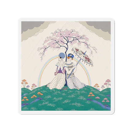 🌈☂️ Beneath The Rainbow Tree Die-Cut Magnets – Art Deco Spring Fantasy