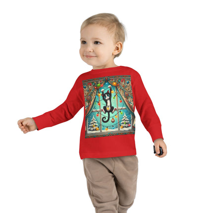 Mischief in Tinselland Toddler Long Sleeve Tee