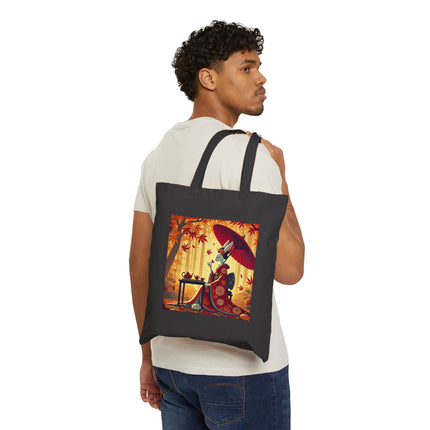 Theatrical Harvest Rabbit Cotton Canvas Tote Bag