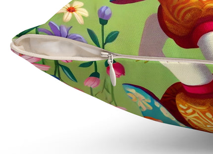 Samurai Kitten Spun Polyester Square Pillow