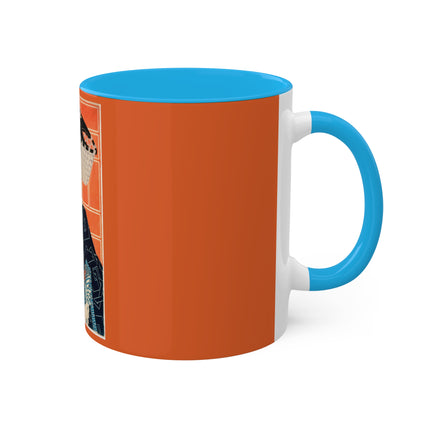 The Actor Kawarasaki Gonjūrō for a Fire Troupe by Tsukioka Yoshitoshi Colorful Mugs, 11oz