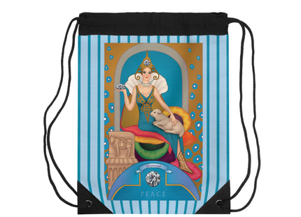 April & Diamond (from the Gem Series) by Sofi Chiostri Drawstring Bag