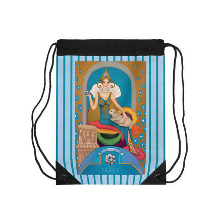 April & Diamond (from the Gem Series) by Sofi Chiostri Drawstring Bag
