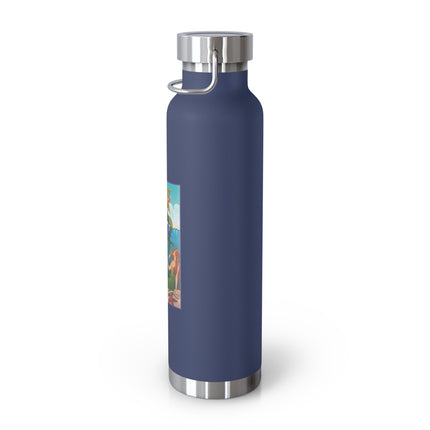 Three Mermaids with Strings of Pearls by Carlo Chiostri Copper Vacuum Insulated Bottle, 22oz