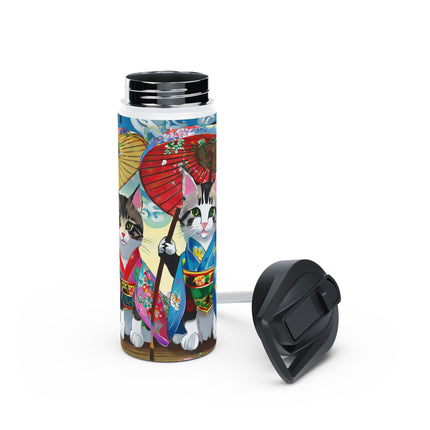 Kimono Kitties Stainless Steel Water Bottle