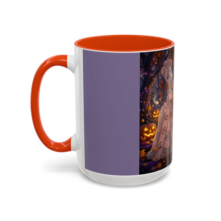 🎃🌙 The Midnight Court Of Pumpkin Grove Colorful Mug – Elegant Halloween Masquerade