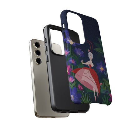 🌺✨ The Lady Of The Starlit Enchanted Garden Phone Case – Art Deco Floral Fantasy