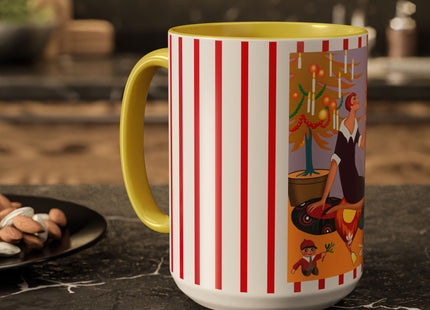 Art Deco Christmas Colorful Mugs (11oz, 15oz)