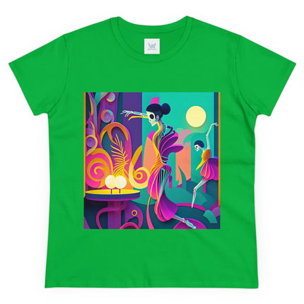 Dance of the Skeleton Ballerinas Women's Midweight Cotton Tee