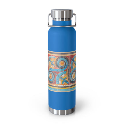 Reproduction of S-Spiral Frieze by Emile Gilliéron Copper Vacuum Insulated Bottle, 22oz