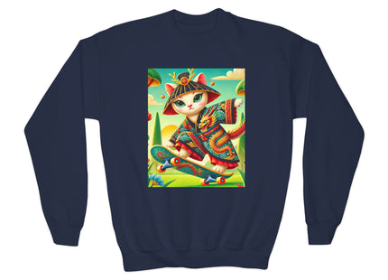 Dragon Dance on Wheels Youth Crewneck Sweatshirt