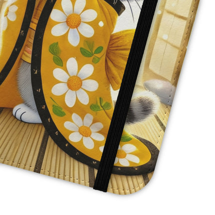 🐱🍵 Playful Kitten in the Tea Room Flip Case – Curious Charm & Cozy Whimsy