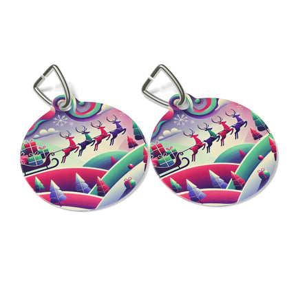 Festive Reindeer Flight Pet Tag
