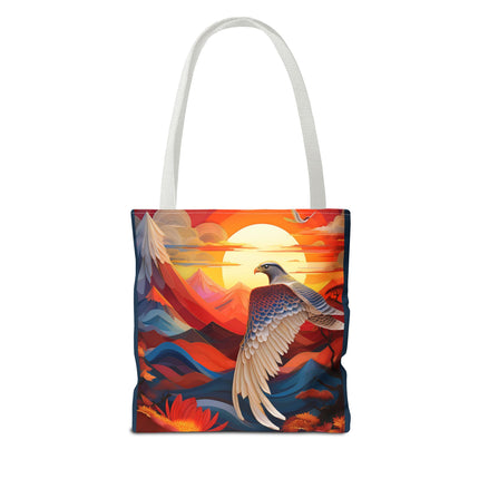Falcon's Sunset Masterpiece Tote Bag (AOP)
