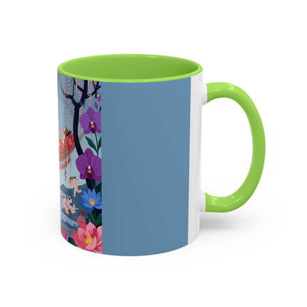 The Ladies Of The Enchanted Hammock Colorful Mugs – Art Deco Whimsical Garden Elegance