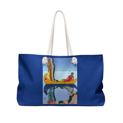 Le long du Missouri (Indian couple on the Missouri River) by George Barbier Weekender Bag