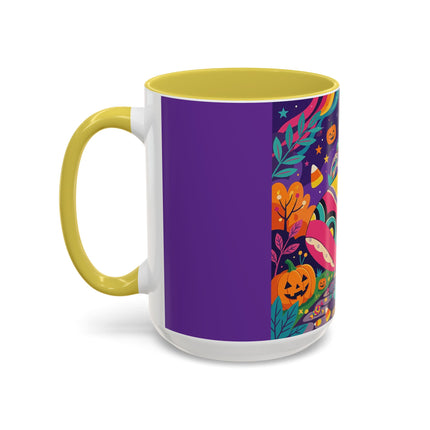 🌙🎃 The Lady Of Moonbeam Hollow Colorful Mug – Whimsical Halloween Charm