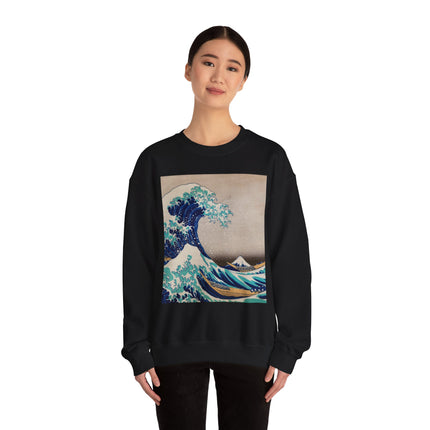 The Great Wave off Kanagawa by Katsushika Hokusai Heavy Blend™ Crewneck Sweatshirt