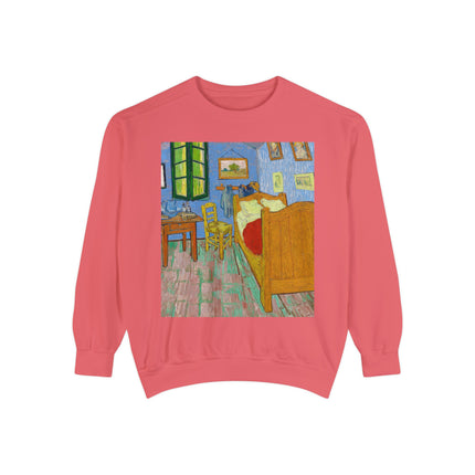 The Bedroom by Vincent van Gogh Unisex Garment-Dyed Sweatshirt