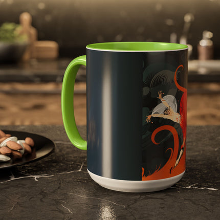 Flame of the Tempest Colorful Mugs – Fiery Storm & Dramatic Elegance
