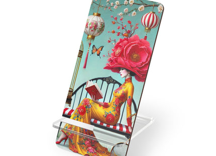 Reading In A Painted Garden Mobile Display Stand for Smartphones