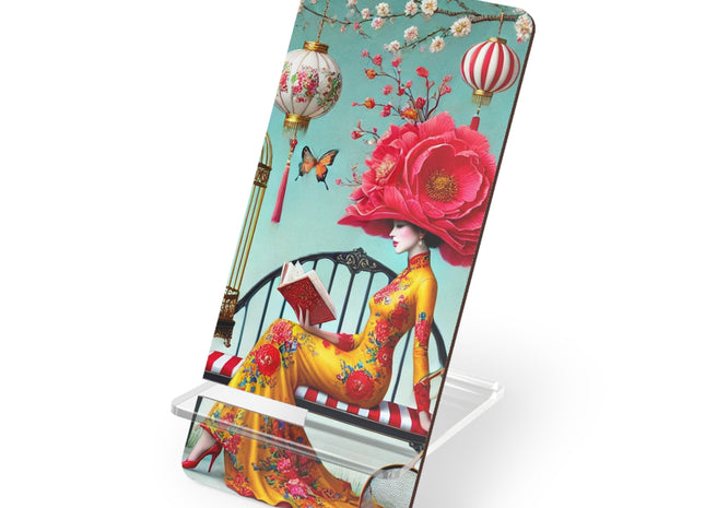 Reading In A Painted Garden Mobile Display Stand for Smartphones