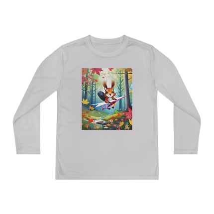 Acorn Aviator Youth Long Sleeve Competitor Tee – Woodland Flight & Whimsical Adventure