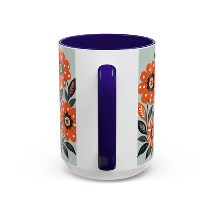 🧳🌼 The Grand Floral Voyage Colorful Mug – Art Deco Travel Elegance