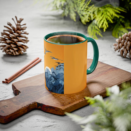Falcon Mistress Colorful Mugs – Art Deco Majesty & Mythic Freedom