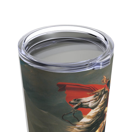Napoleon Crossing the Alps by Jacques-Louis David Tumbler 20oz