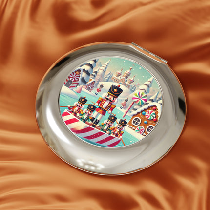 Nutcracker Candy-Striped Adventure Compact Travel Mirror
