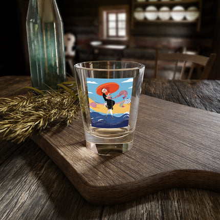 Beachside Promenade Shot Glass – Chic Summer Stroll & Coastal Glamour