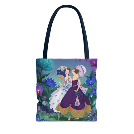 🌸☂️ The Ladies Of The Garden Promenade Tote Bag – Art Deco Floral Elegance