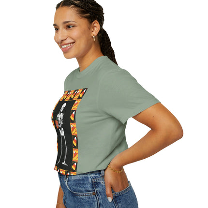 Candy Corn Skeleton Unisex Garment-Dyed T-shirt
