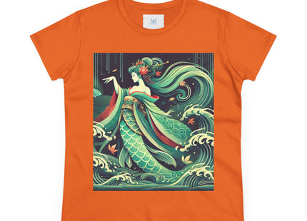 Mermaid Queen Rising from the Deep Women's Midweight Cotton Tee