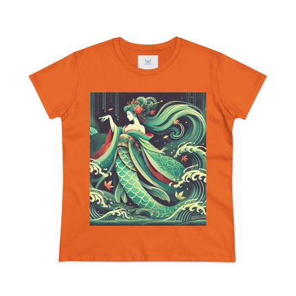 Mermaid Queen Rising from the Deep Cotton Tee