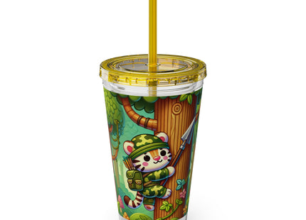 Stealthy Stripes Sunsplash Tumbler with Straw, 16oz