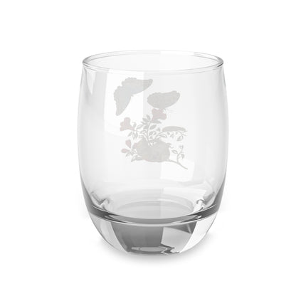 Blue Butterflies and Pomegranate by Maria Sibylla Merian Whiskey Glass