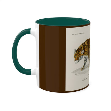 Jaguar by Charles Dessalines D' Orbigny Colorful Mugs, 11oz