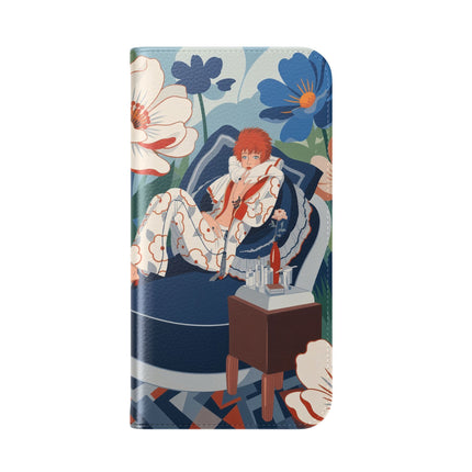 🌺🪞 The Lady Of The Grand Flower Salon Flip Case – Art Deco Floral Elegance