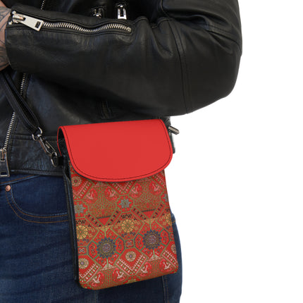 Japanese Fan Pattern by G.A. Audsley Small Cell Phone Wallet