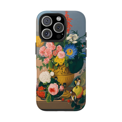 🌺🐦 The Garden Of Golden Birds Phone Case – Art Deco Floral Elegance