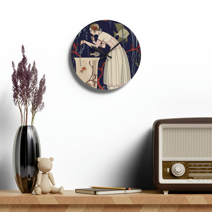The Dazzling Little Fish by George Barbier Acrylic Wall Clock
