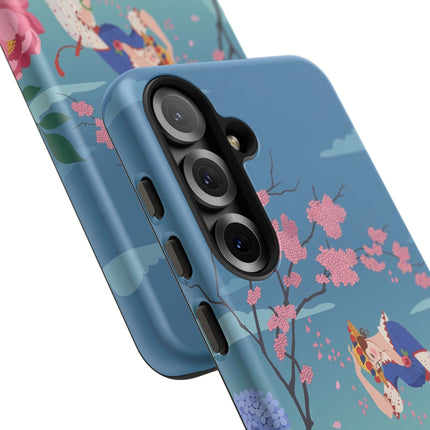 🌸☂️ The Lady Of The Falling Blossoms Phone Case – Art Deco Garden Whimsy