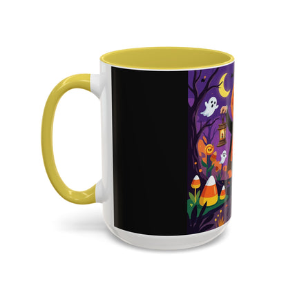 🎃🏮 The Pumpkin Gentleman's Moonlit Stroll Colorful Mug – Whimsical Halloween Charm